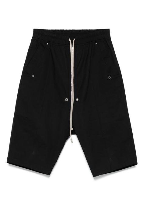 Shorts con coulissse in nero Rick owens - uomo RICK OWENS | RU02E1349TE09